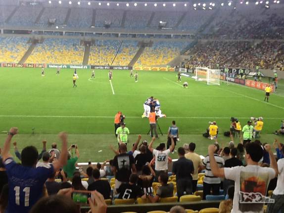 Cruzeiro faz gol no Botafogo no Maracaná, no Rio de Janeiro
